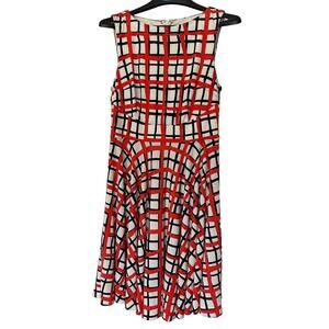 Donna Morgan Woman's Plaid Fit Flare Dress Size 10